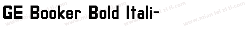 GE Booker Bold Itali字体转换